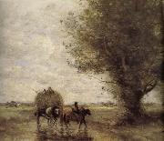The wagon  carry the grass unknow artist